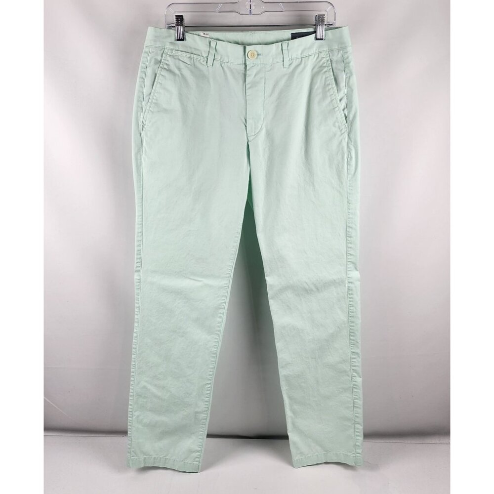 Bonobos Pants Mens 33x32 Light Green Chino Slim Straight Leg Pants
